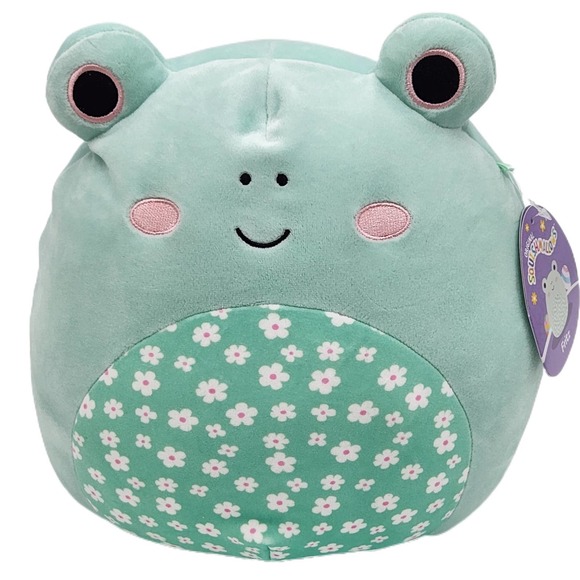 Kellytoy Other - Mint Green Fritz The Floral Belly Frog Spring 2022 Squad 11" Squishmallow